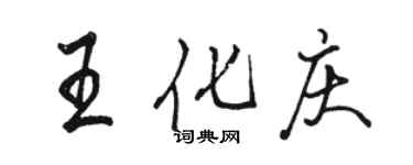 駱恆光王化慶行書個性簽名怎么寫