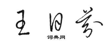 駱恆光王日芬草書個性簽名怎么寫