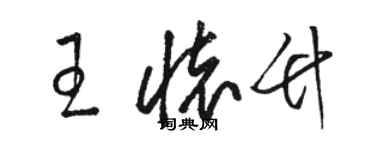 駱恆光王懷竹草書個性簽名怎么寫