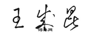 駱恆光王成昆草書個性簽名怎么寫