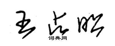 朱錫榮王占昭草書個性簽名怎么寫