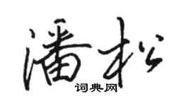駱恆光潘松行書個性簽名怎么寫