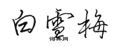 駱恆光白雪梅行書個性簽名怎么寫