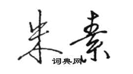 駱恆光朱素行書個性簽名怎么寫
