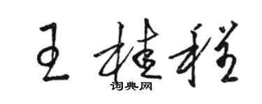 駱恆光王桂程草書個性簽名怎么寫
