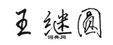 駱恆光王繼圓行書個性簽名怎么寫