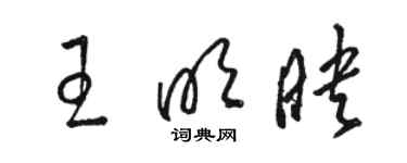 駱恆光王明映草書個性簽名怎么寫