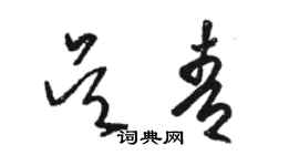 駱恆光吳青草書個性簽名怎么寫