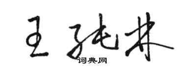 駱恆光王純林草書個性簽名怎么寫