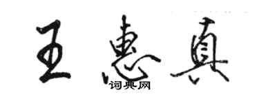 駱恆光王惠真行書個性簽名怎么寫