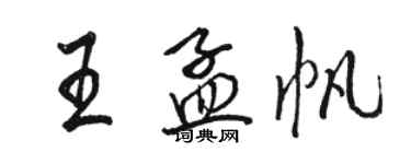 駱恆光王孟帆行書個性簽名怎么寫