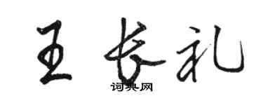 駱恆光王長禮行書個性簽名怎么寫