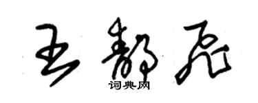 朱錫榮王靜飛草書個性簽名怎么寫