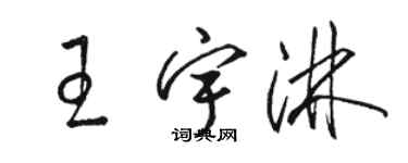 駱恆光王宇淋草書個性簽名怎么寫