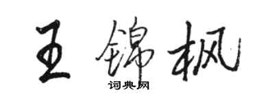 駱恆光王錦楓行書個性簽名怎么寫