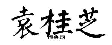 翁闓運袁桂芝楷書個性簽名怎么寫