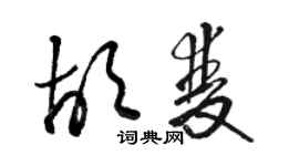 駱恆光胡雙草書個性簽名怎么寫