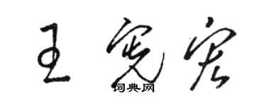 駱恆光王憲宏草書個性簽名怎么寫