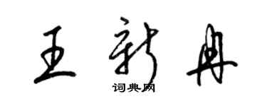 梁錦英王新冉草書個性簽名怎么寫