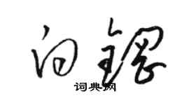 駱恆光白鋼草書個性簽名怎么寫