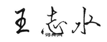 駱恆光王志水行書個性簽名怎么寫