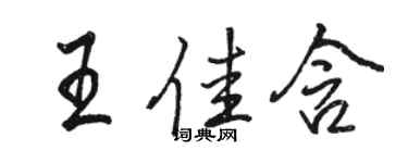 駱恆光王佳含行書個性簽名怎么寫