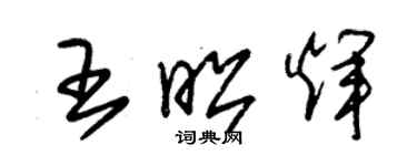 朱錫榮王昭輝草書個性簽名怎么寫