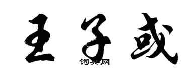 胡問遂王子或行書個性簽名怎么寫