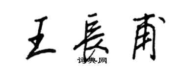 王正良王長甫行書個性簽名怎么寫