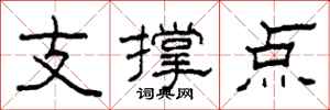 柯春海支撐點隸書怎么寫