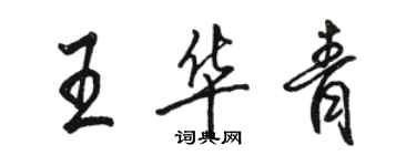 駱恆光王華青行書個性簽名怎么寫