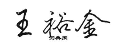 駱恆光王裕金行書個性簽名怎么寫