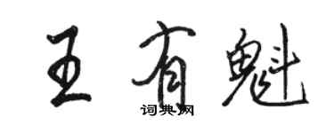 駱恆光王有魁行書個性簽名怎么寫