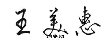 駱恆光王美惠行書個性簽名怎么寫