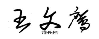 朱錫榮王文鷹草書個性簽名怎么寫