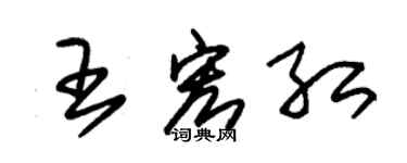 朱錫榮王宏紅草書個性簽名怎么寫