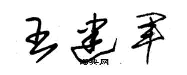 朱錫榮王建軍草書個性簽名怎么寫