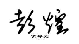 朱錫榮彭煌草書個性簽名怎么寫