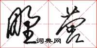 駱恆光野營草書怎么寫