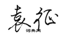 駱恆光袁征行書個性簽名怎么寫