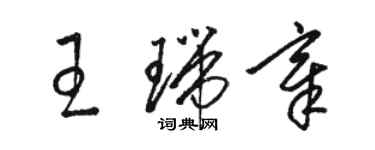 駱恆光王瑞章草書個性簽名怎么寫