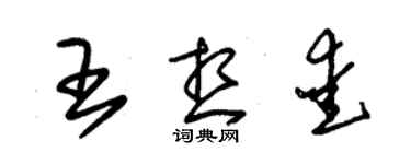 朱錫榮王想愛草書個性簽名怎么寫