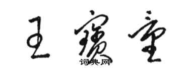 駱恆光王寶量草書個性簽名怎么寫