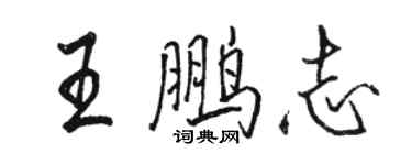 駱恆光王鵬志行書個性簽名怎么寫