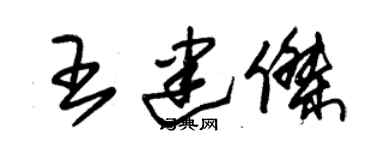 朱錫榮王建傑草書個性簽名怎么寫