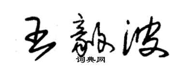 朱錫榮王毅波草書個性簽名怎么寫