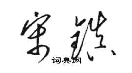 駱恆光宋鎮草書個性簽名怎么寫