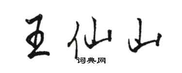 駱恆光王仙山行書個性簽名怎么寫