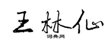 曾慶福王林仙行書個性簽名怎么寫