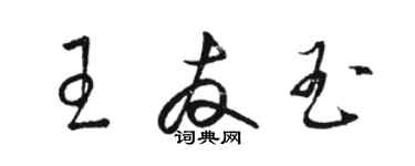 駱恆光王友玉草書個性簽名怎么寫